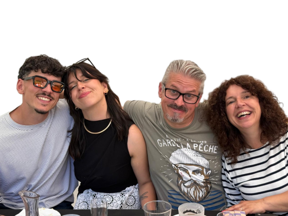 L'équipe PROFEAT : Esteban, Andréa, Ronan et Anita